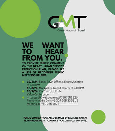 GMT Service Reduction Public Forums