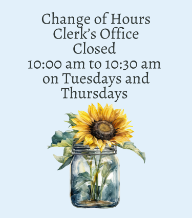 Clerk's Office Temporary change of Hours