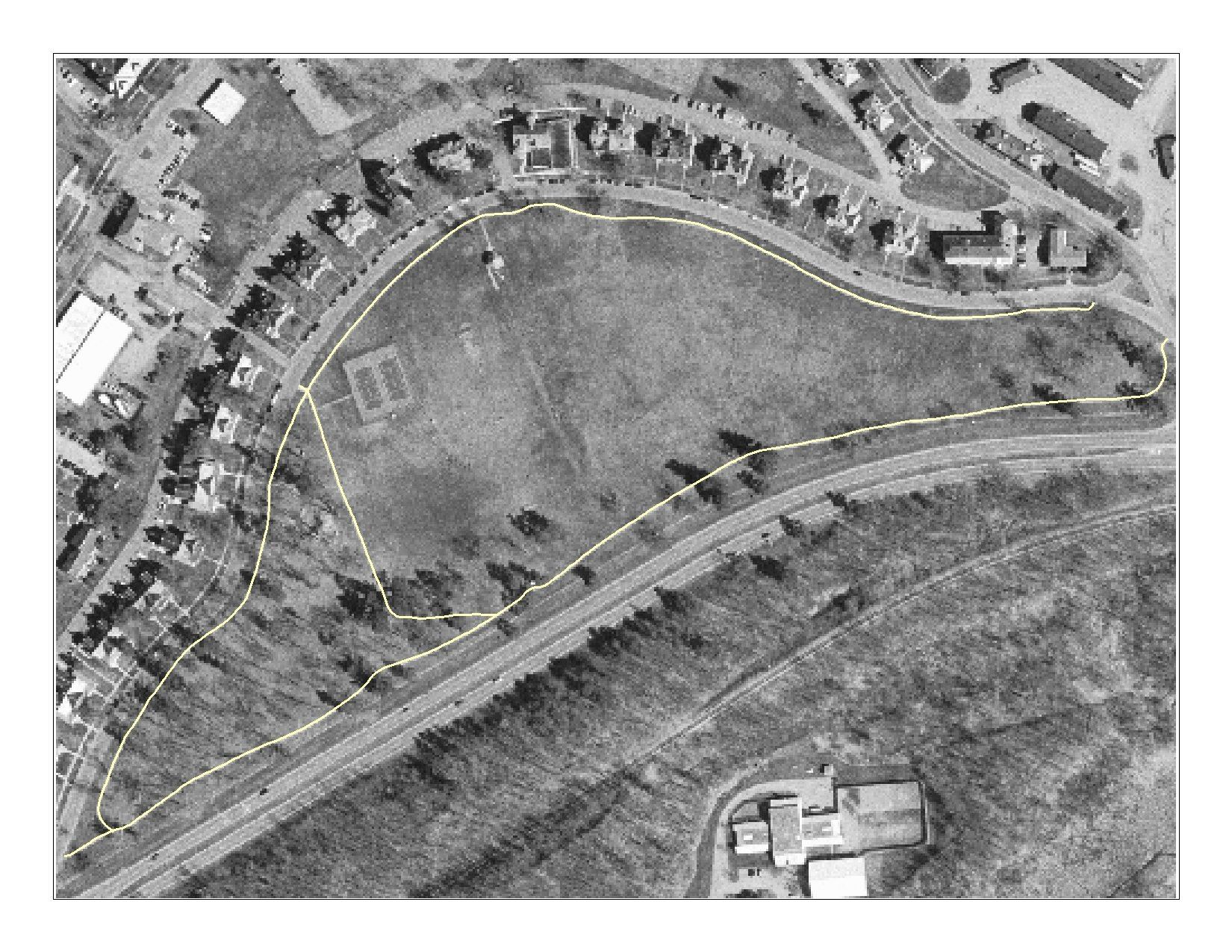 Fort Ethan Allen Parade Grounds and Park Black and White Map of Trails