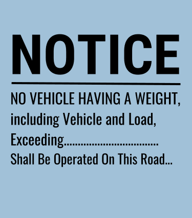 Posted Roads Notice