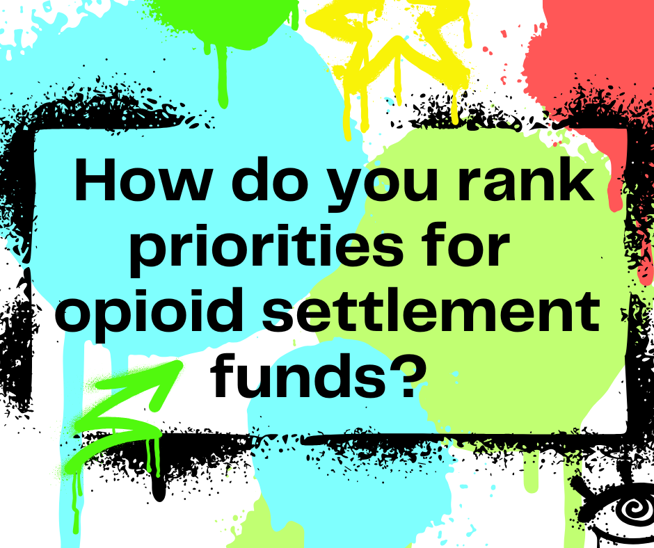 How do you rank priorities for opioid settlement funds?