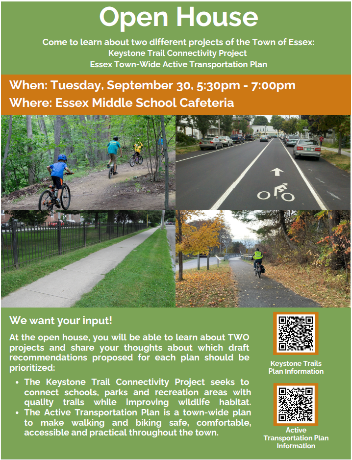 Open House flyer for Keystone Trail Project